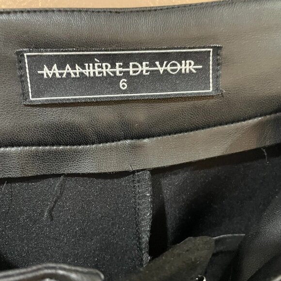 Maniere De Voir Cyberpunk Faux Suede Buckle Straps Leggings Pants UK 6 US 2 - Picture 16 of 16